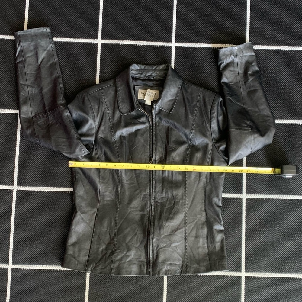 Sonoma Men's Black Leather Jacket - Picture 3 of 11